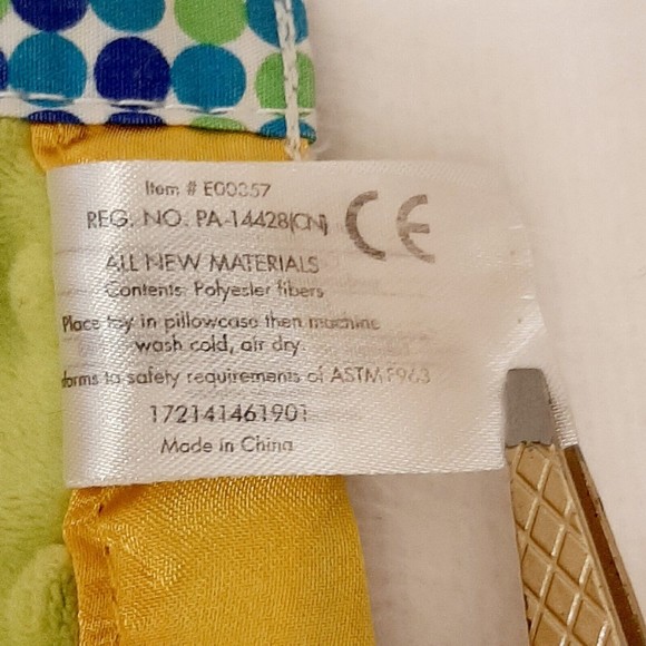 Early Years Hedgehog Lovey Security Blanket Plush Dots Clip Satin Trim Back Toy - Picture 12 of 16